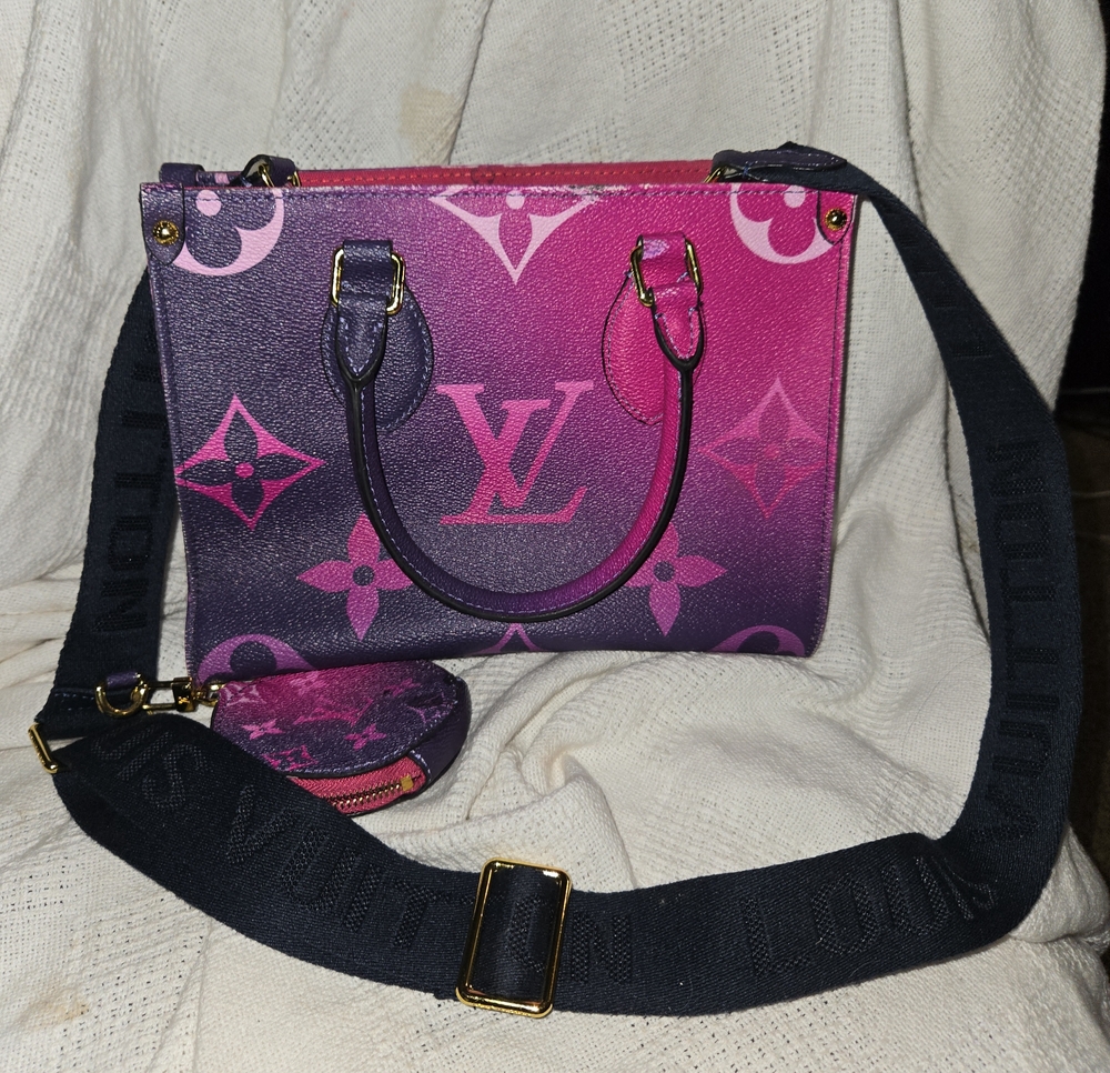 Louis Vuitton Pink and Purple Ombre Monogram Satchel